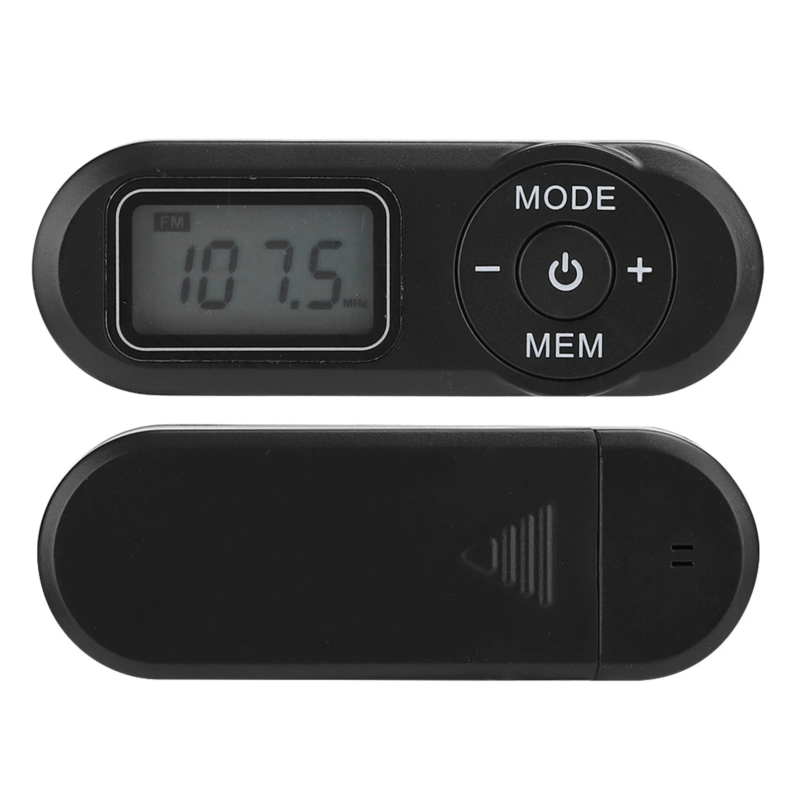 DSP Mini Portable LCD Digital FM Radio Music Player Black Earphone