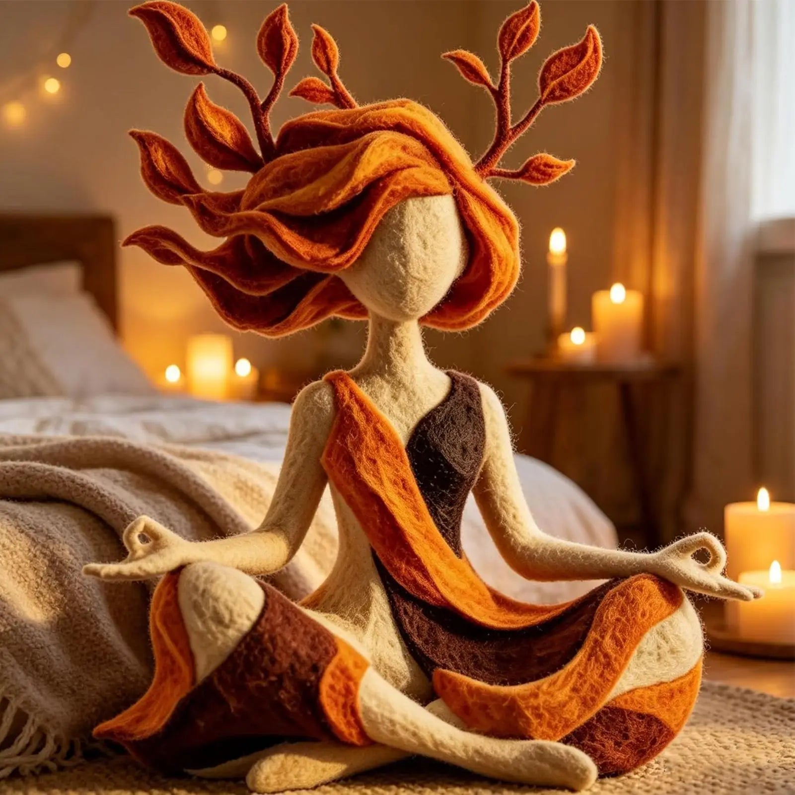 Meditation Statue Abstract Peaceful Calming Resin Sculpture Inner Harmony Figurine for Living Room Bedroom Office Desk Bookshelf Zpaxo