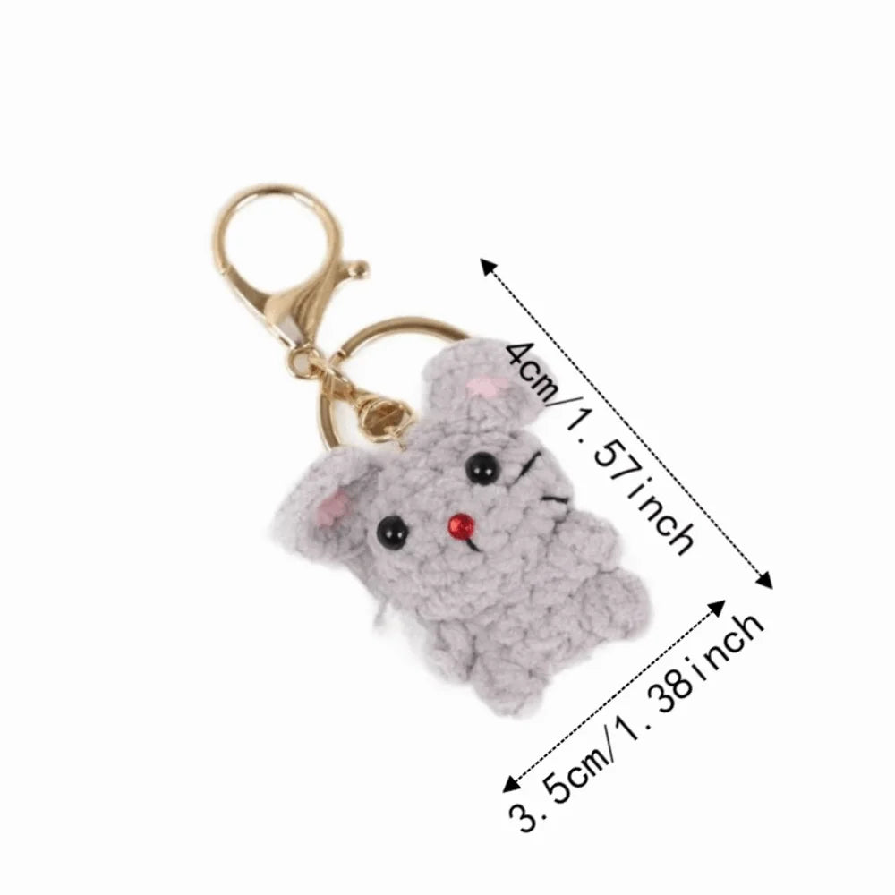 Handmade Chinese Zodiac Keychain Knitting Custom Design Monkey Zpaxo