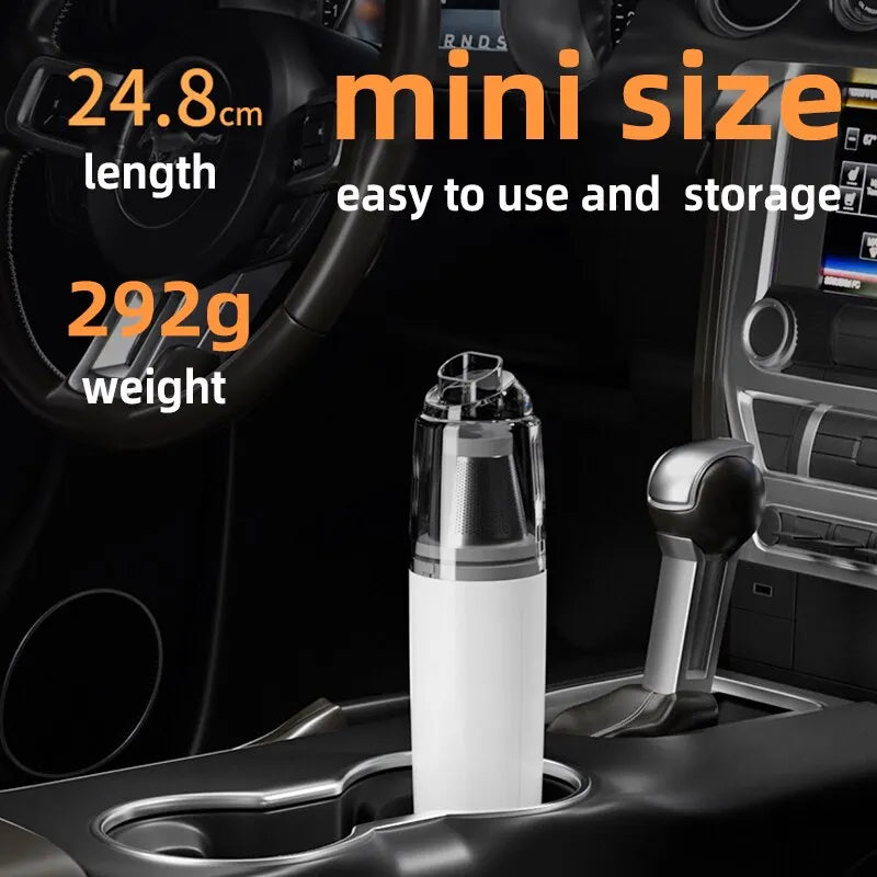 Vacuum Cleaner Mini Car Cleaning Powerful Suction Handheld Car Vacuum Cleaner Rechargeable for Car and Home Auto Vacuum Cleaner Zpaxo