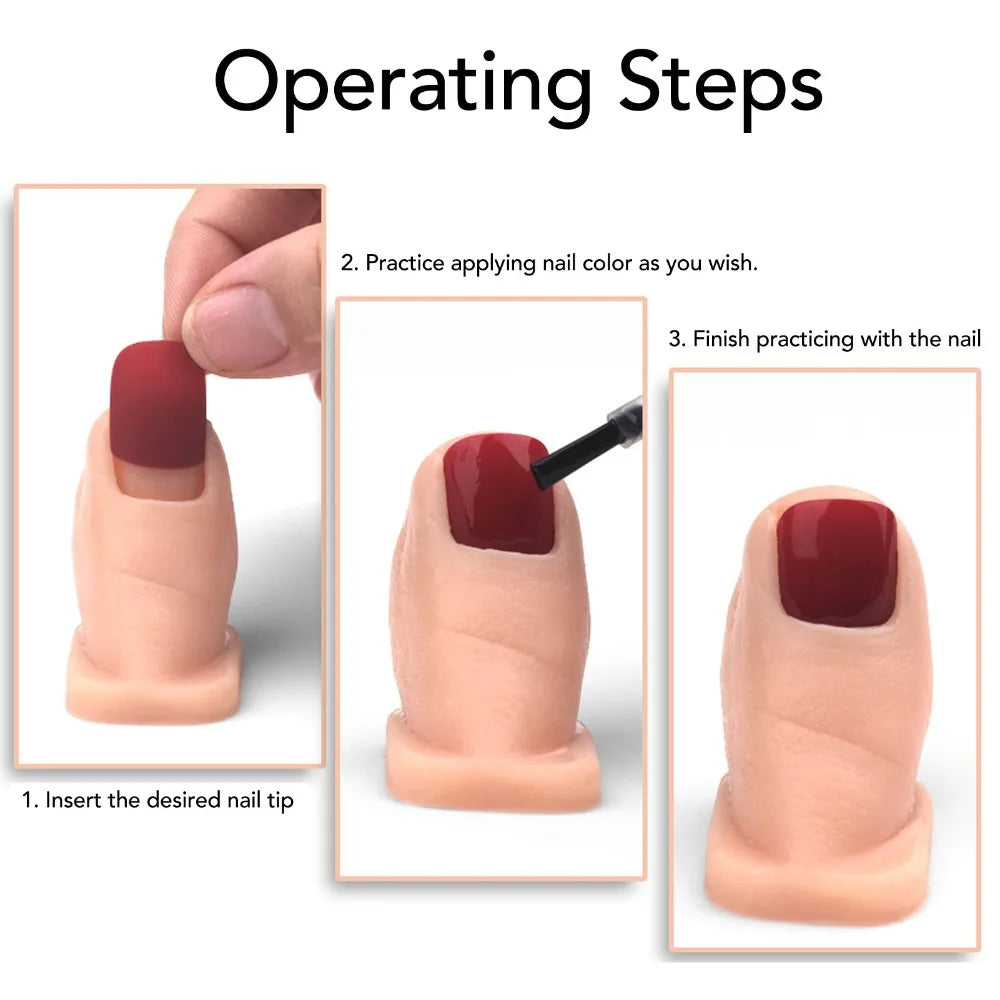 2pcs Silicone Silicone Practice Toes Model Flexible Artificial Toe Simulator Manicure Training Toes Pedicure Practice Mannequin Zpaxo