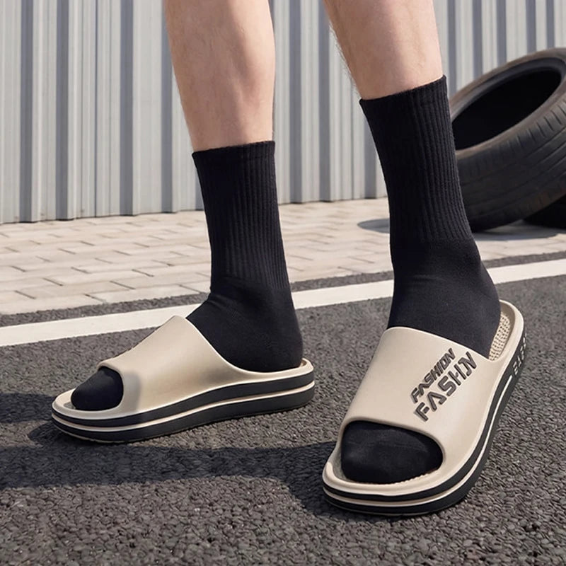 Men's Slippers Soft Thick Sole EVA Indoor Home Slides Non-slip