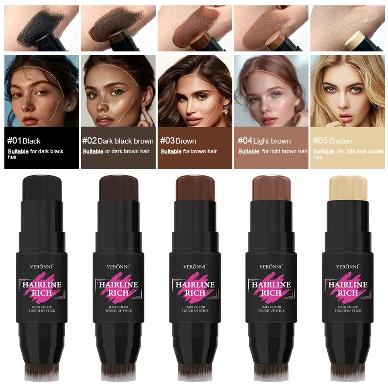 Hair Line Repair Stick Pen Black Root Cover Up Natural Hair Filling Hairline Shadow Powder Hair Coverage Hairline Rich Stick Zpaxo