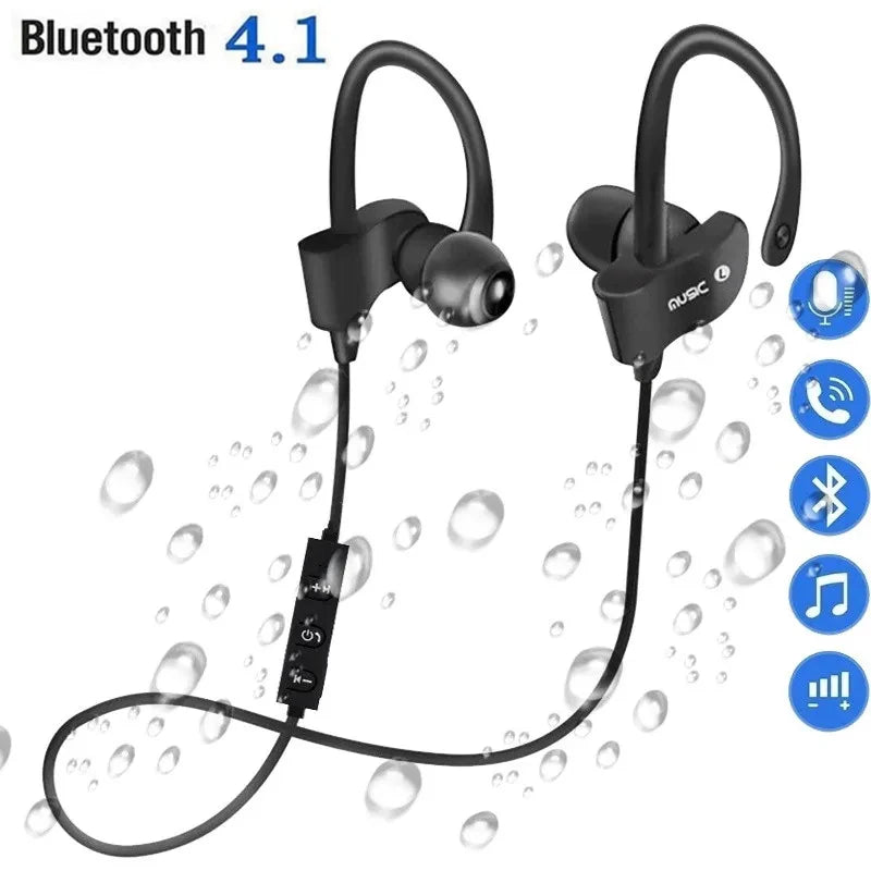 Bluetooth Headphone Wireless Earphones Waterproof Music Bluetooth Sport Earphone Stereo bass Headset with Mic for All Smartphone Zpaxo