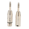 1 4 TRS XLR 3Pin Female Portable Adapter Noise Cancellation Aluminum