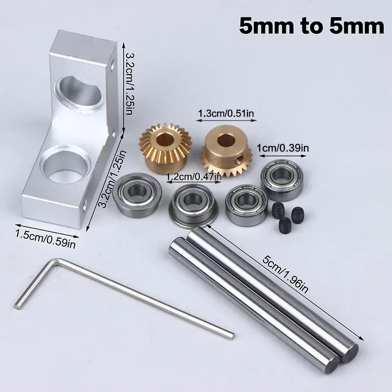 4 Mini Right Angle Rotator Small 90 Degree 1 Gearbox Bevel Gear Zpaxo A2