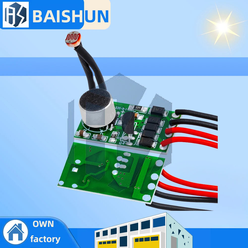 220V voice controlled driving template, bubble LED controlled driving induction module, intelligent voice controlled induction Zpaxo