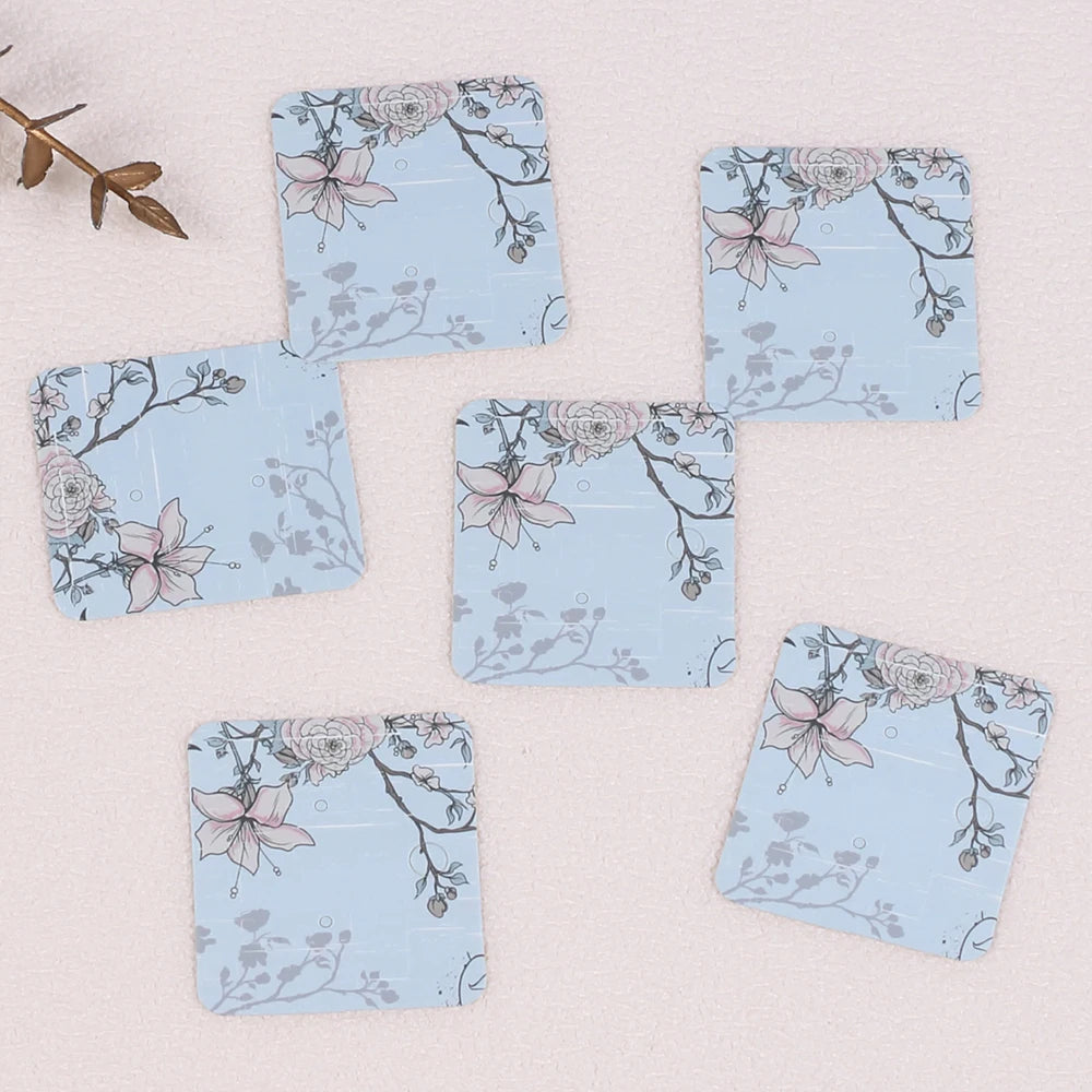 10/50/100Pcs Earring Display Cards Flower Pattern Earrings Holder Cards Tags DIY Earrings Packaging Zpaxo