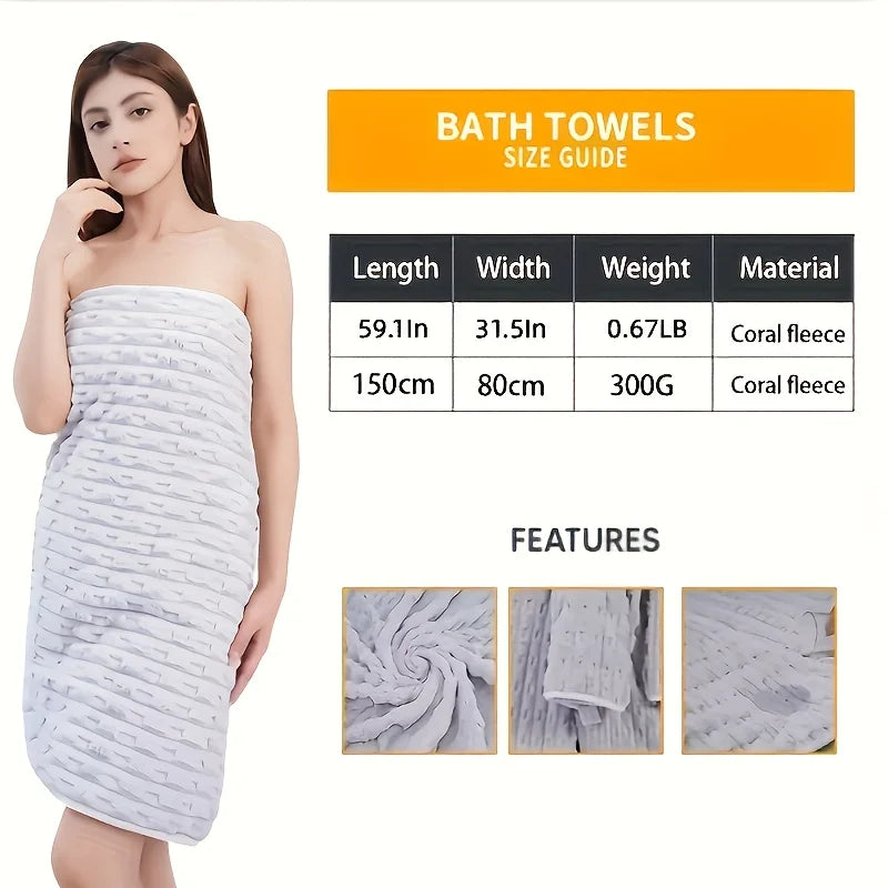 2pcs Waffle Weave Bath Towel Set,Ultra-Soft Quick-Dry Microfiber Towels,Highly Absorbent for Sports, Travel, Spa, Home, Gift Set Zpaxo