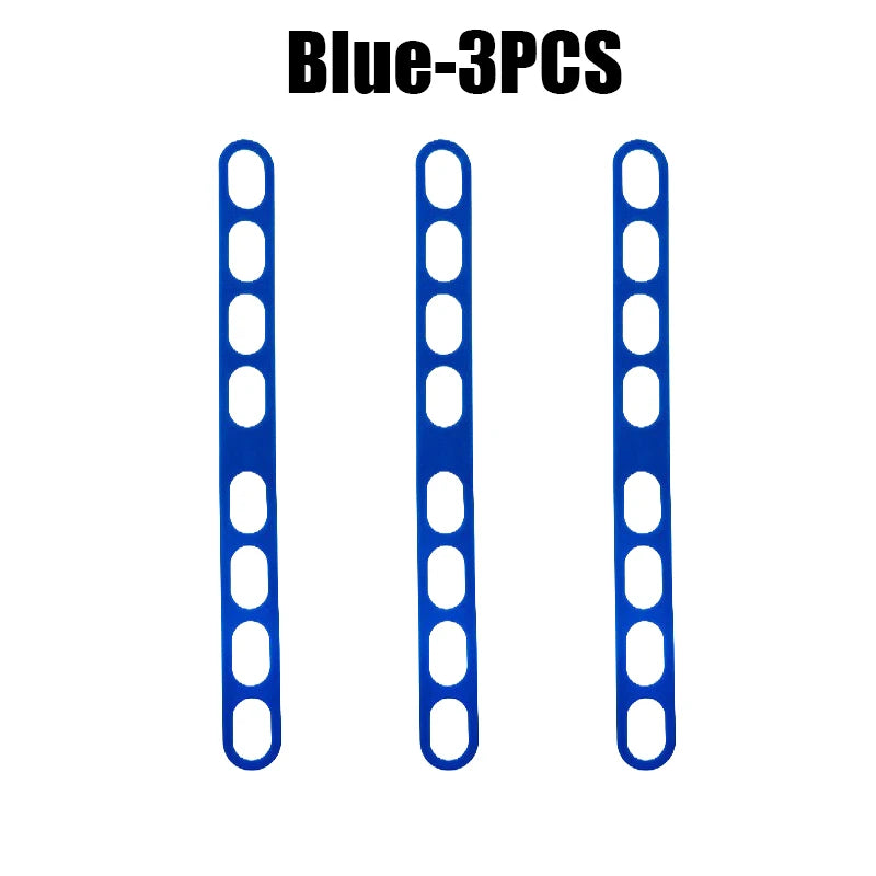 Reusable Silicone Universal Lid Holder Strap Elastic Band Pot Lids Zpaxo Blue 3PCS