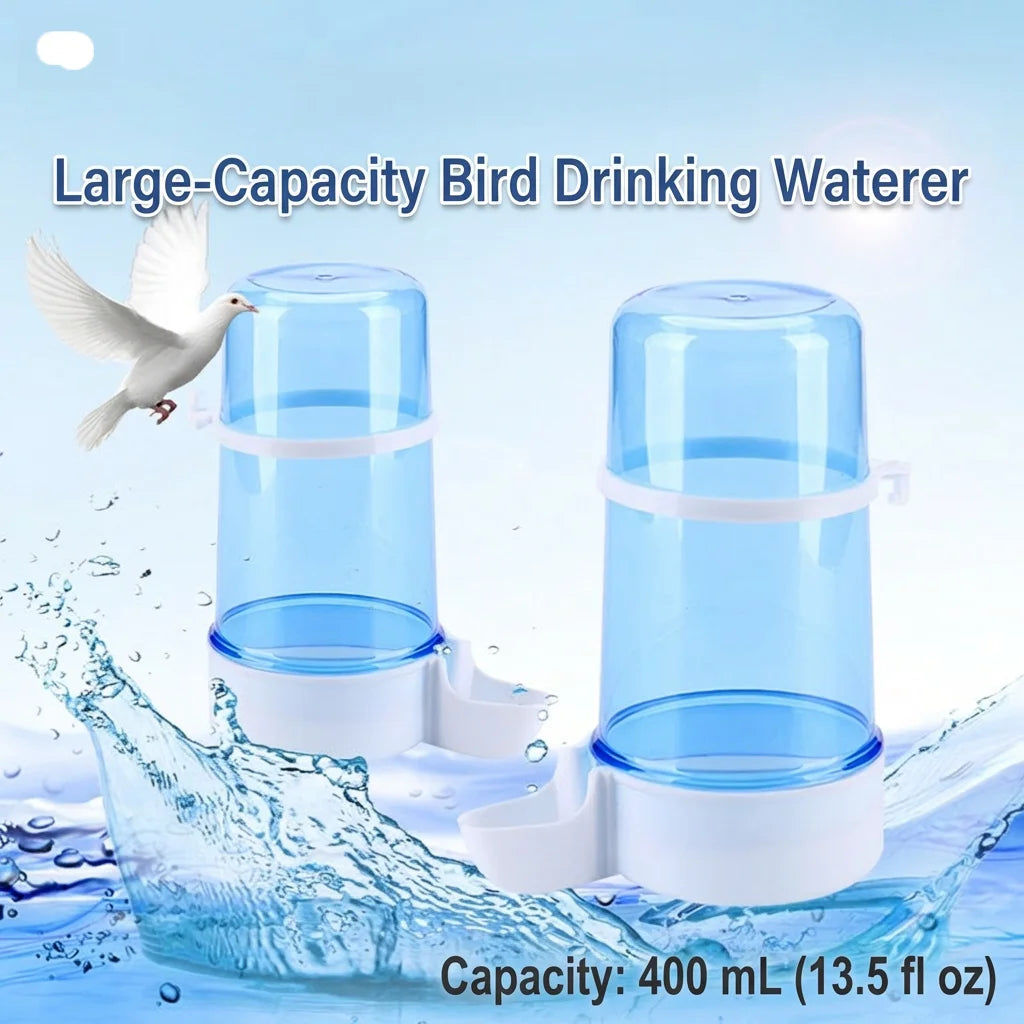 Bird Feeder Automatic Water Drink Container Parrot Food Feeding