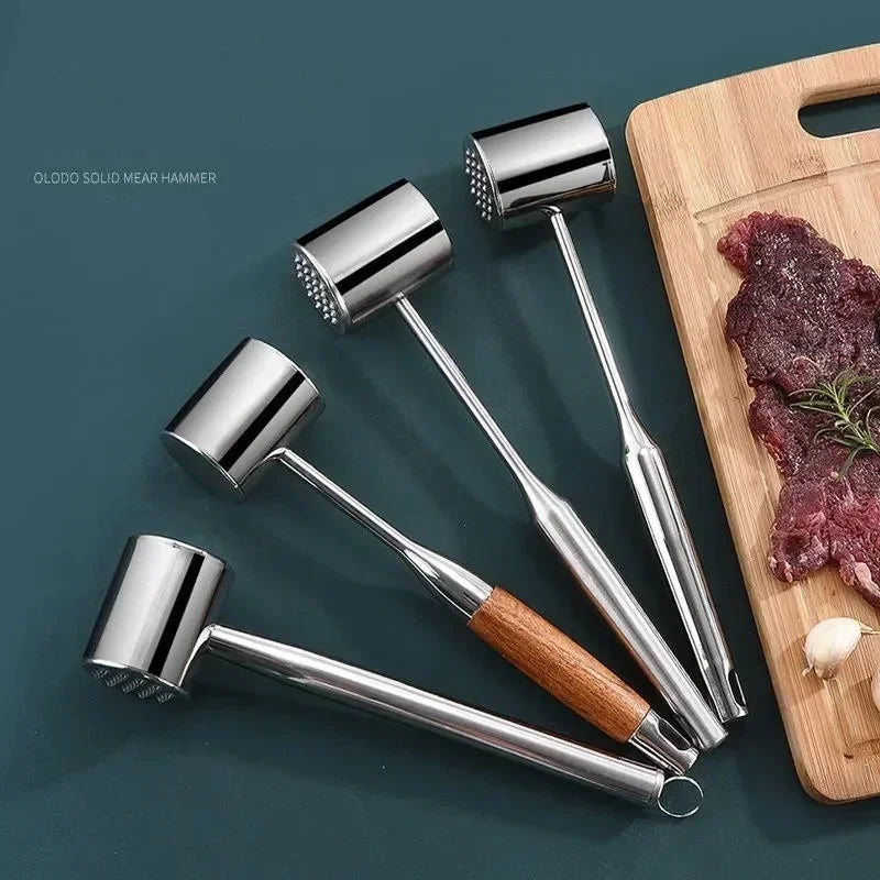 Hot Stainless Steel Meat Hammer Loose Meat Tenderizer Household Steak Pork Chicken Breast Meat Loosening Hammer Kitchen Tools Zpaxo