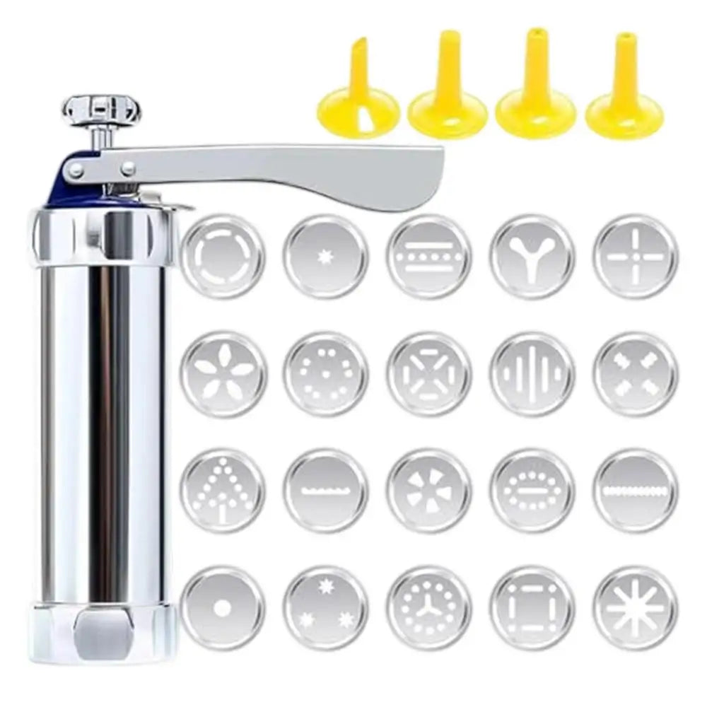 Cookie Press Stainless Steel Biscuits Baking Supplies Cookie Baking Gadgets for Christmas Holiday Parties Home Dormitory Zpaxo China Mainland A