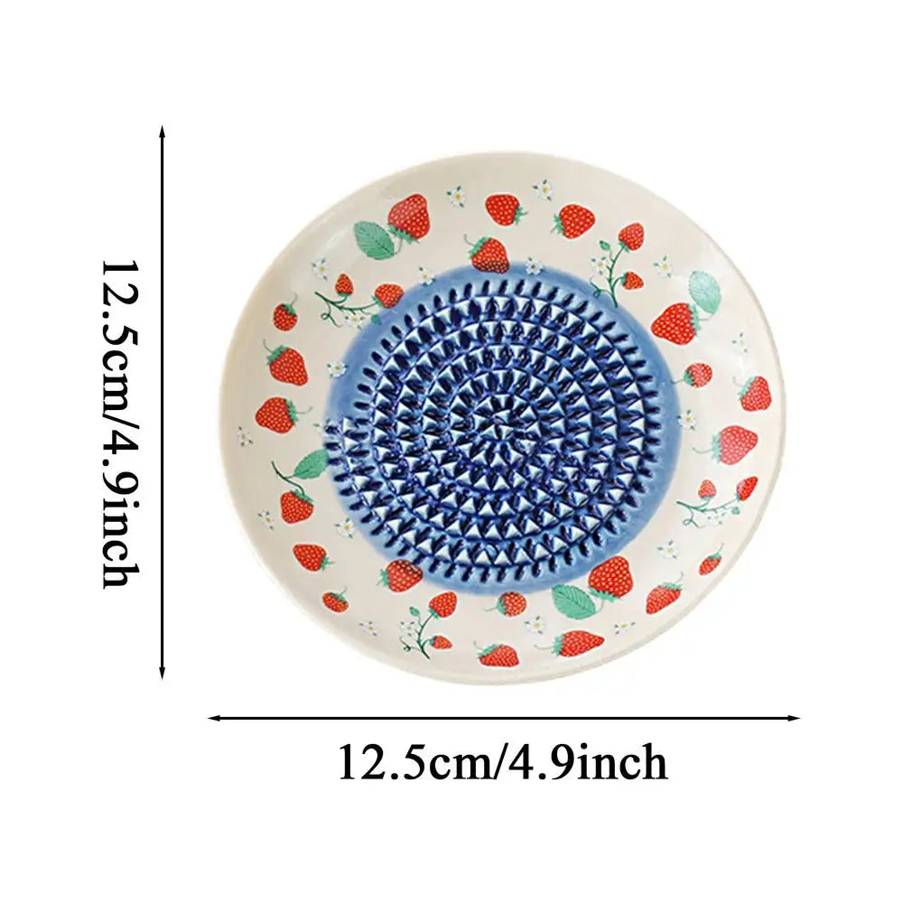 Fruit Manual Ginger Garlic Ceramic Grater Plate Grinder Dish Frutero Zpaxo A
