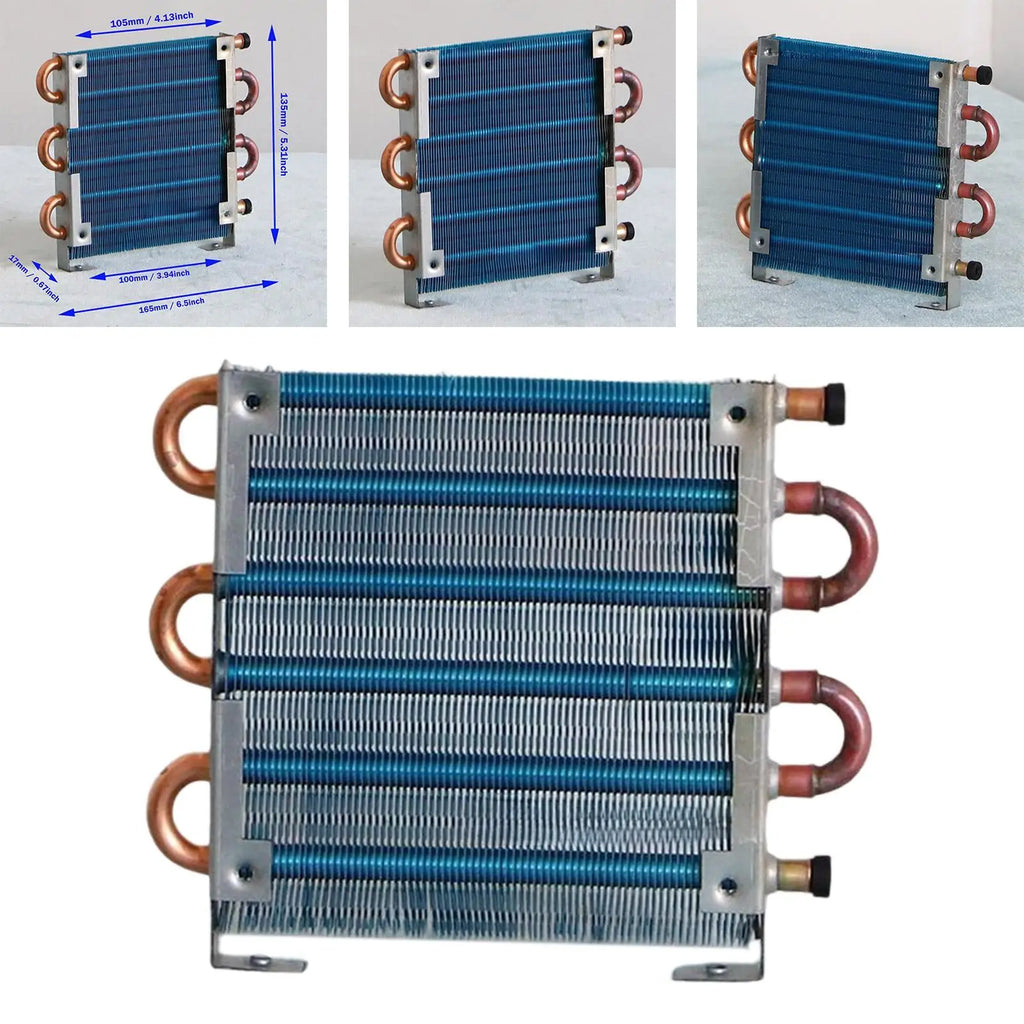 Small Condenser Radiator Sturdy Copper Tube Evaporator for Refrigerator Air Cooling Radiator for Equipment Industrial DIY Zpaxo