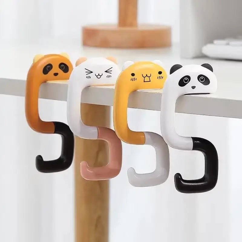 Cartoon Animal Shaped Hook – Portable Foldable for Handbags, Wallets & Backpacks, Desktop Hanger Zpaxo