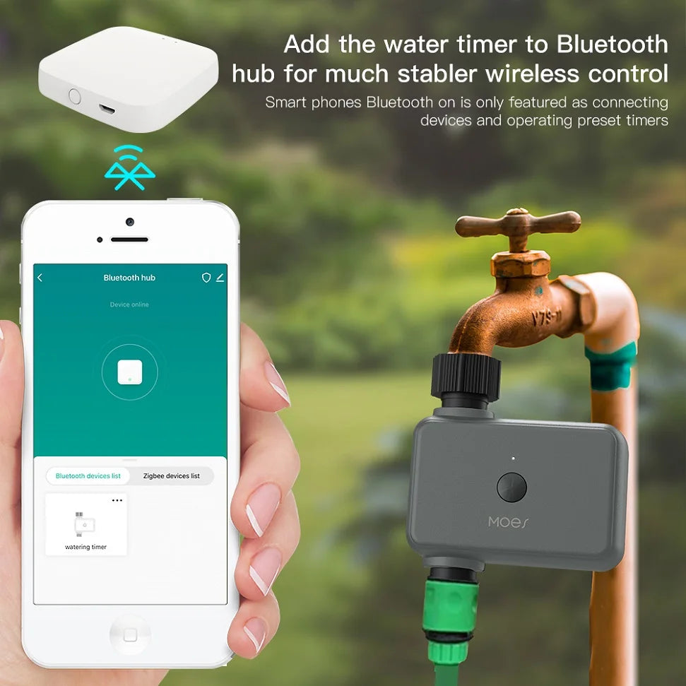 BLuetooth Valve Garden Watering System Automatic Irrigation Programmer Tuya Smart Life Home Moes Timer Sprinkler Drip Controller Zpaxo