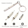 Stainless Steel Eyeglass Screwdrivers Keyring Interchangeable Tips