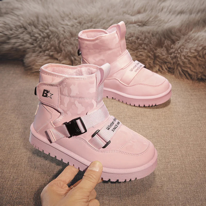 Winter Children Snow Boot Baby Girl Waterproof Thick Cotton Shoe Zpaxo