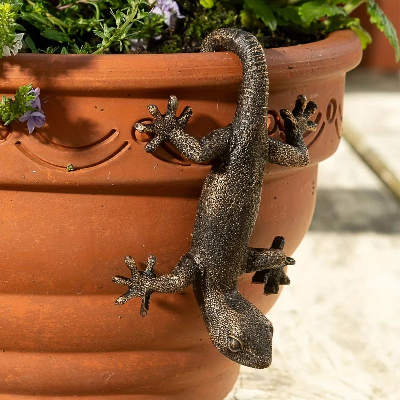Gecko Resin Sculpture Miniature Garden Decoration Cultivated Plants