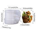 Pen Holder Mold 3D Squirrel Silicone Organizer Plaster Concrete Planter Mold for Organizer Container Flower Pot Clay Craft Zpaxo A China Mainland