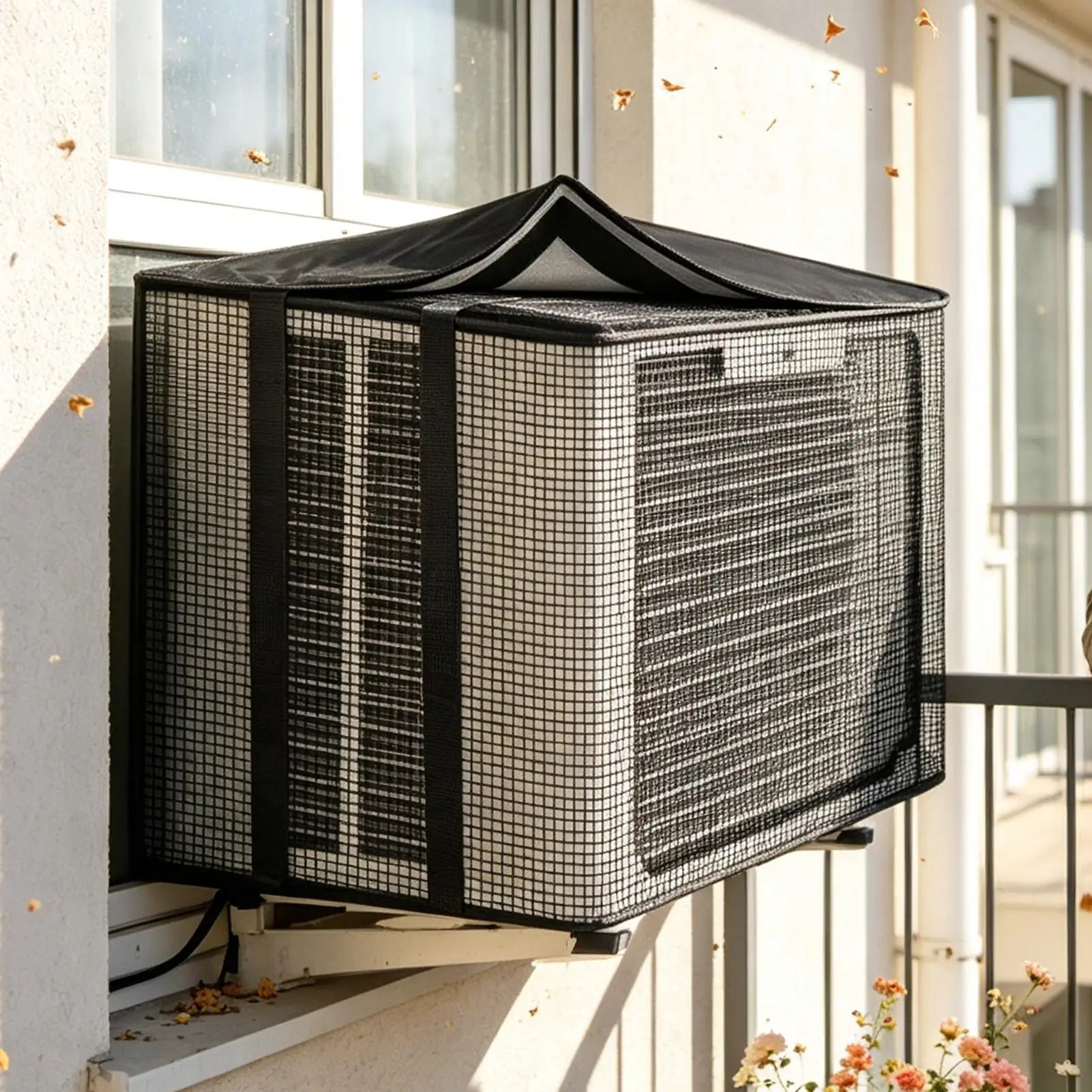 Air Conditioner Covers Outside Mesh Protector Water-absorbing Pad