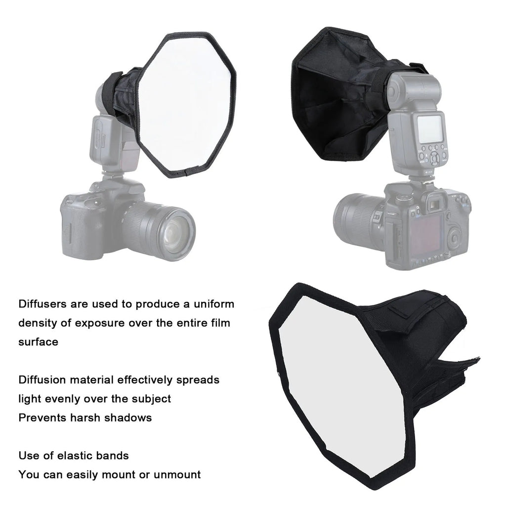 Camera Softbox Nylon Octagonal Foldable Flash Light Diffuser Storage