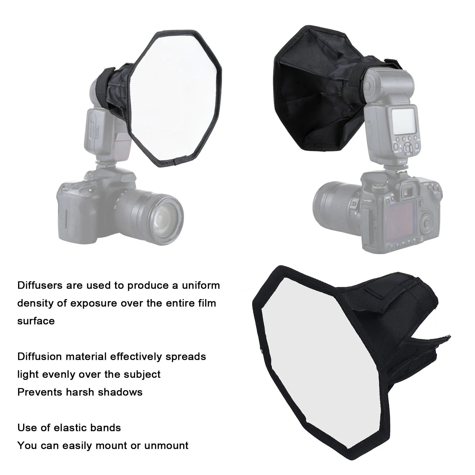 Camera Softbox Nylon Octagonal Foldable Flash Light Diffuser Storage