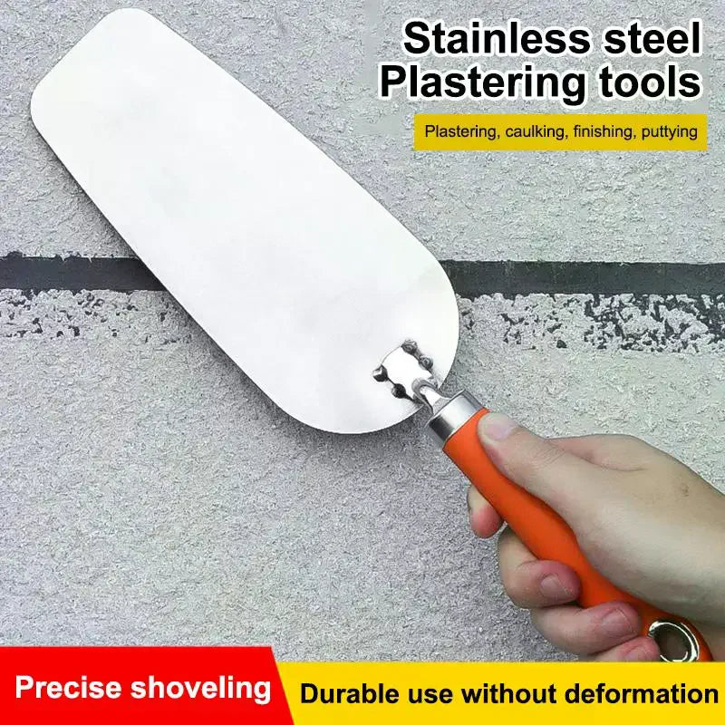 Stainless Steel Bricklayer's Knife Tiler's Brick Chopper Double Sided Thickened Straight Handle Wall Cutting Masonry Knife Zpaxo