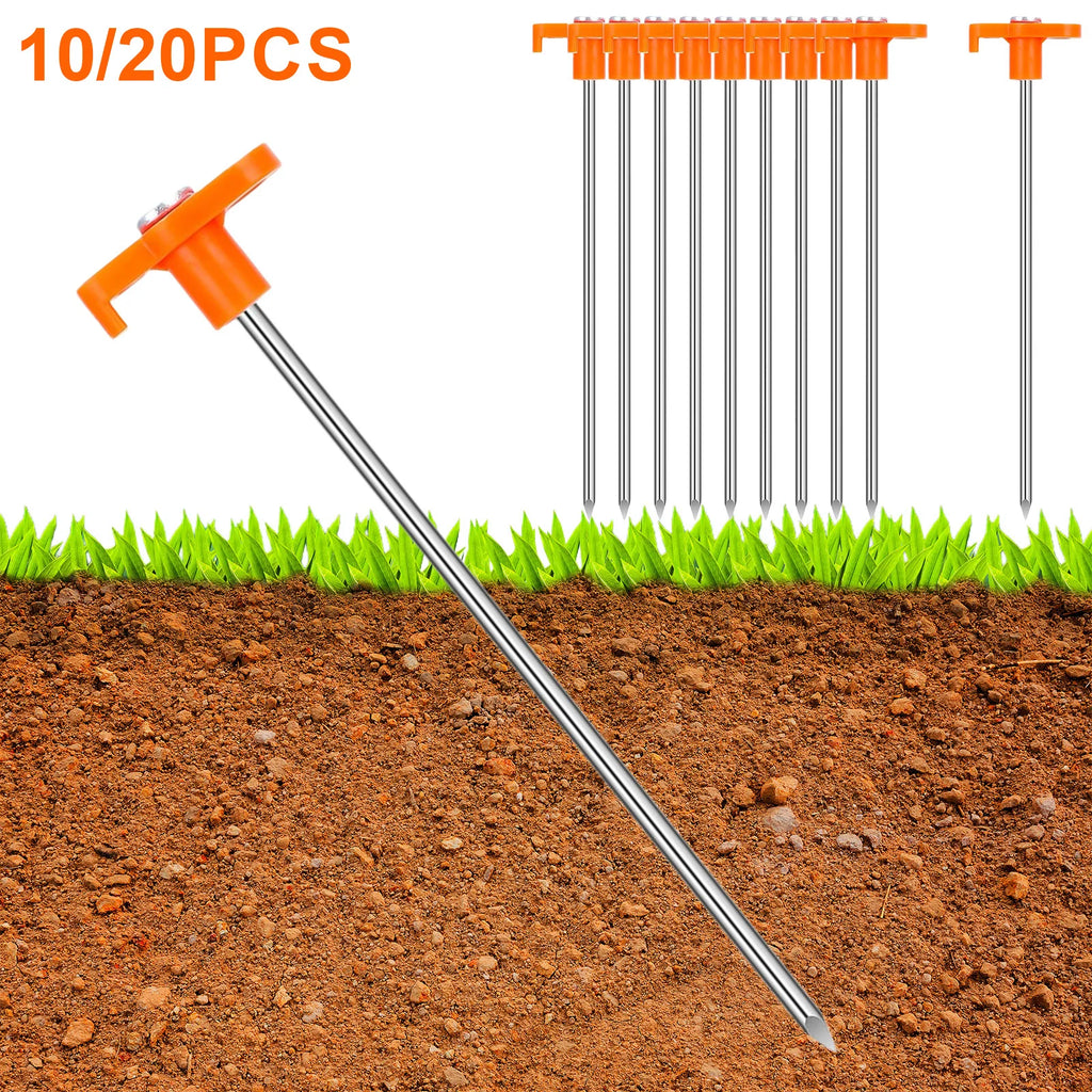 T-shaped Tent Stakes Non-slip Rust-proof Steel Canopy Anchors