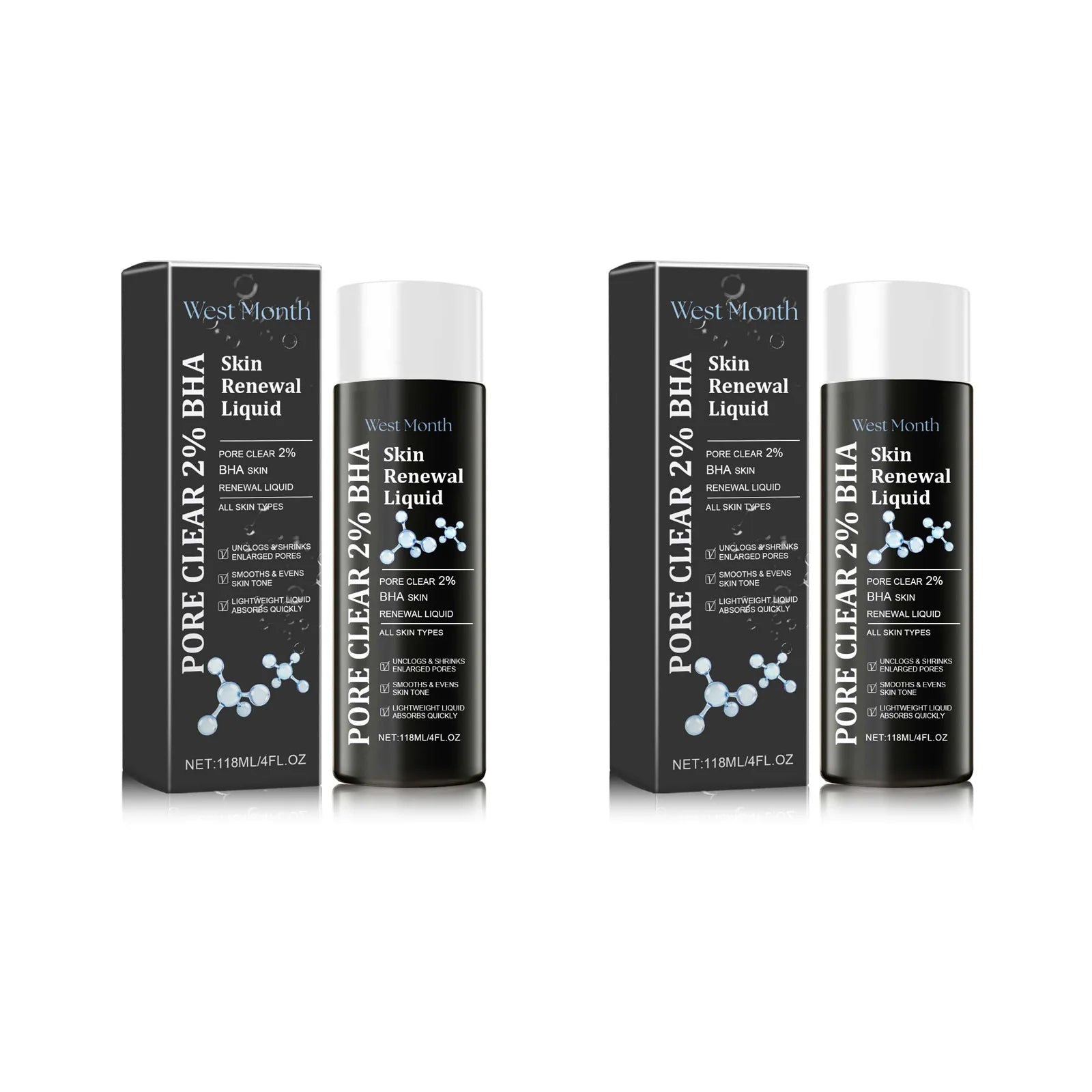 2% BHA Salicylic Acid Acne Serum – Pores, Dark Spots & Glow BHA Acne Serum Zpaxo 2Pcs