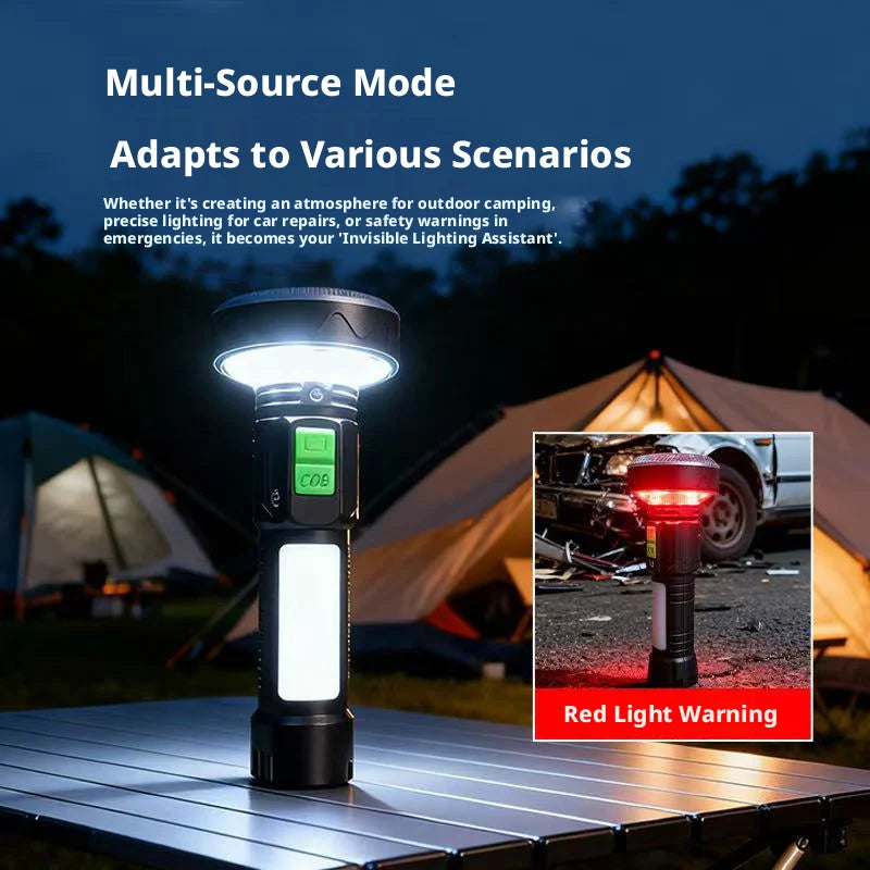 ESMARTER Multi-Mode LED Flashlight with Side Lamp – USB Rechargeable