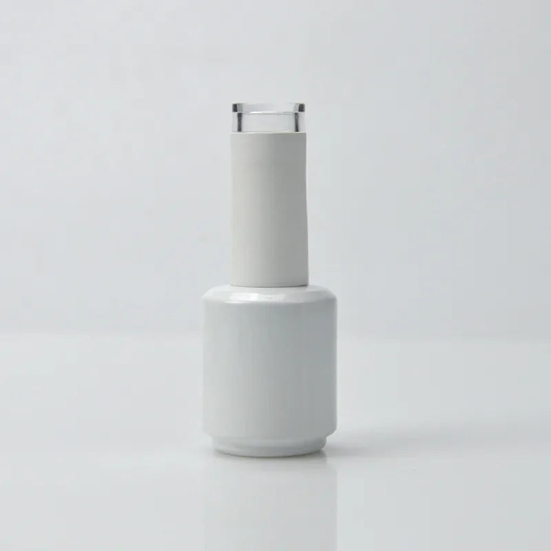 10pcs Black and White Nail Polish Bottle Empty Bottle New Minimalist Style 10ML 5ML15ML Nail Polish Adhesive Empty Bottle New Zpaxo 10pcs 15ML white01