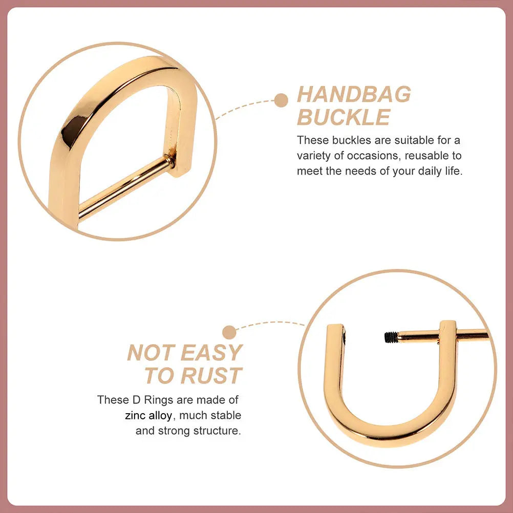 Detachable Zinc Alloy D-shaped Buckle Rings Bags Handbags Backpacks