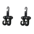 Car Seat Headrest Hooks 360° Rotating Storage Hangers 2/4 Pack
