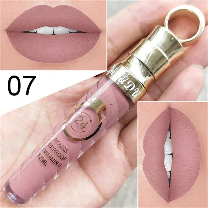 20 Colors Matte Lip Gloss Waterproof Long Lasting Shimmer Liquid