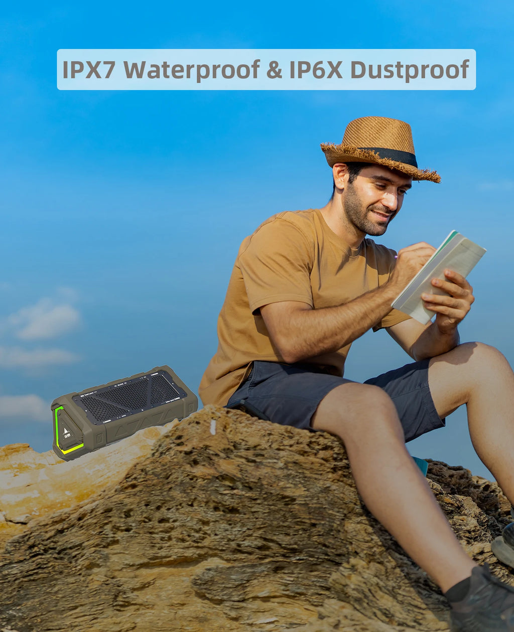 MLOVE P3 Outdoor Bluetooth Speaker, 40W Output Power Bluetooth 5.3 Speaker ,Stereo Sound IPX7 Waterproof,Micro SD Card,RGB Light Zpaxo