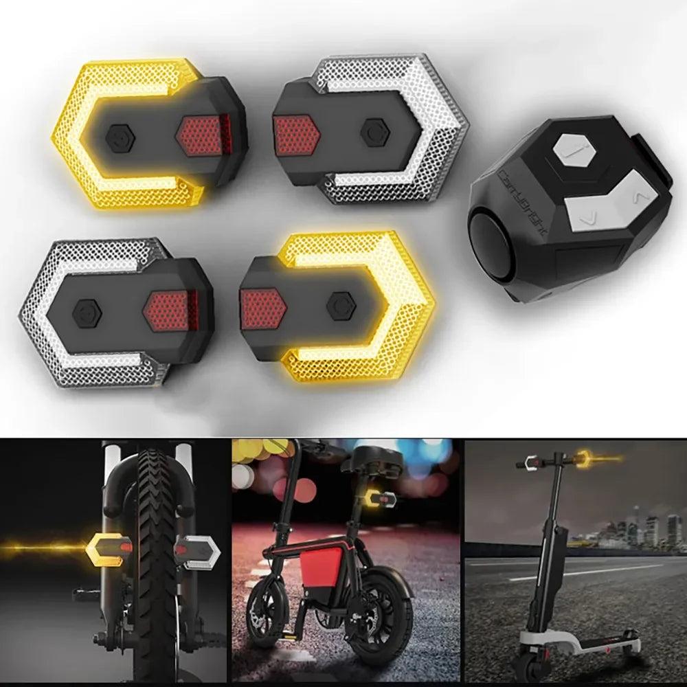 Cycling Bike Turn Signal Light Electronic Bell Horn LED Bicycle