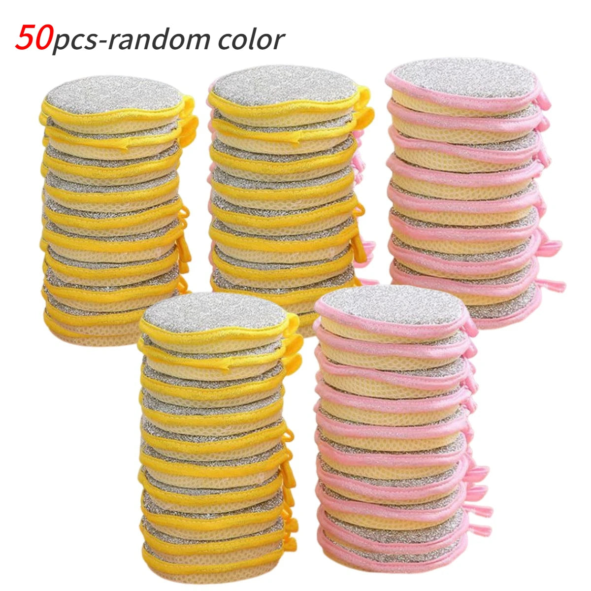10 20 Double Side Dishwashing Sponge Dish Washing Brush Pan Pot Wash Zpaxo 50pcs-random color