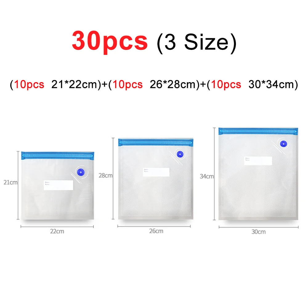 Food Vacuum Bags Reusable Packaging BPA-Free Sealing Air Valve Bag