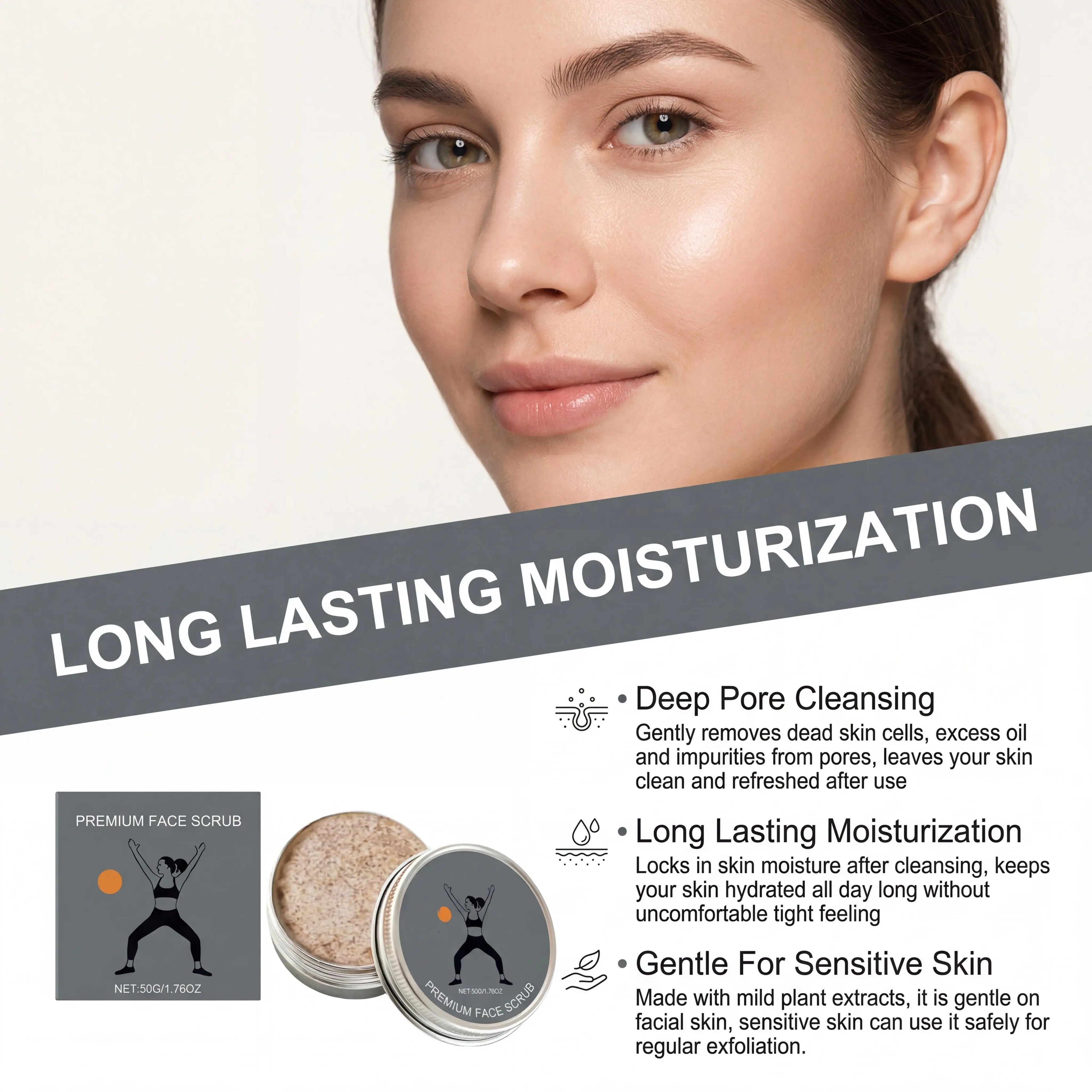 Lavender Face Exfoliating Balm Cream – Pore Cleanse & Scrub Facial Exfoliating Scrub Zpaxo
