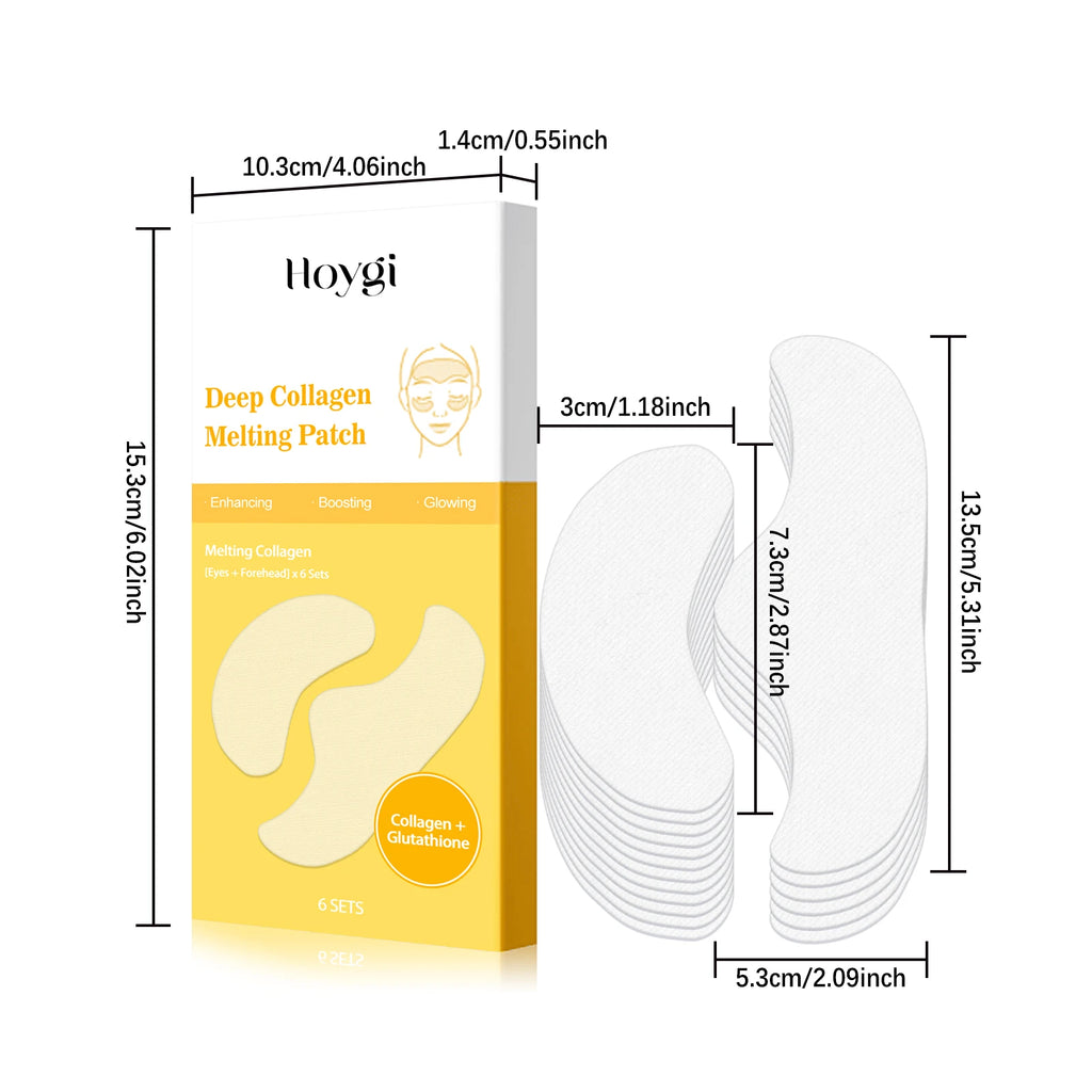 Hoygi Collagen Water-Soluble Patches – Eye & Face Firming Mask Collagen Face Patch Zpaxo