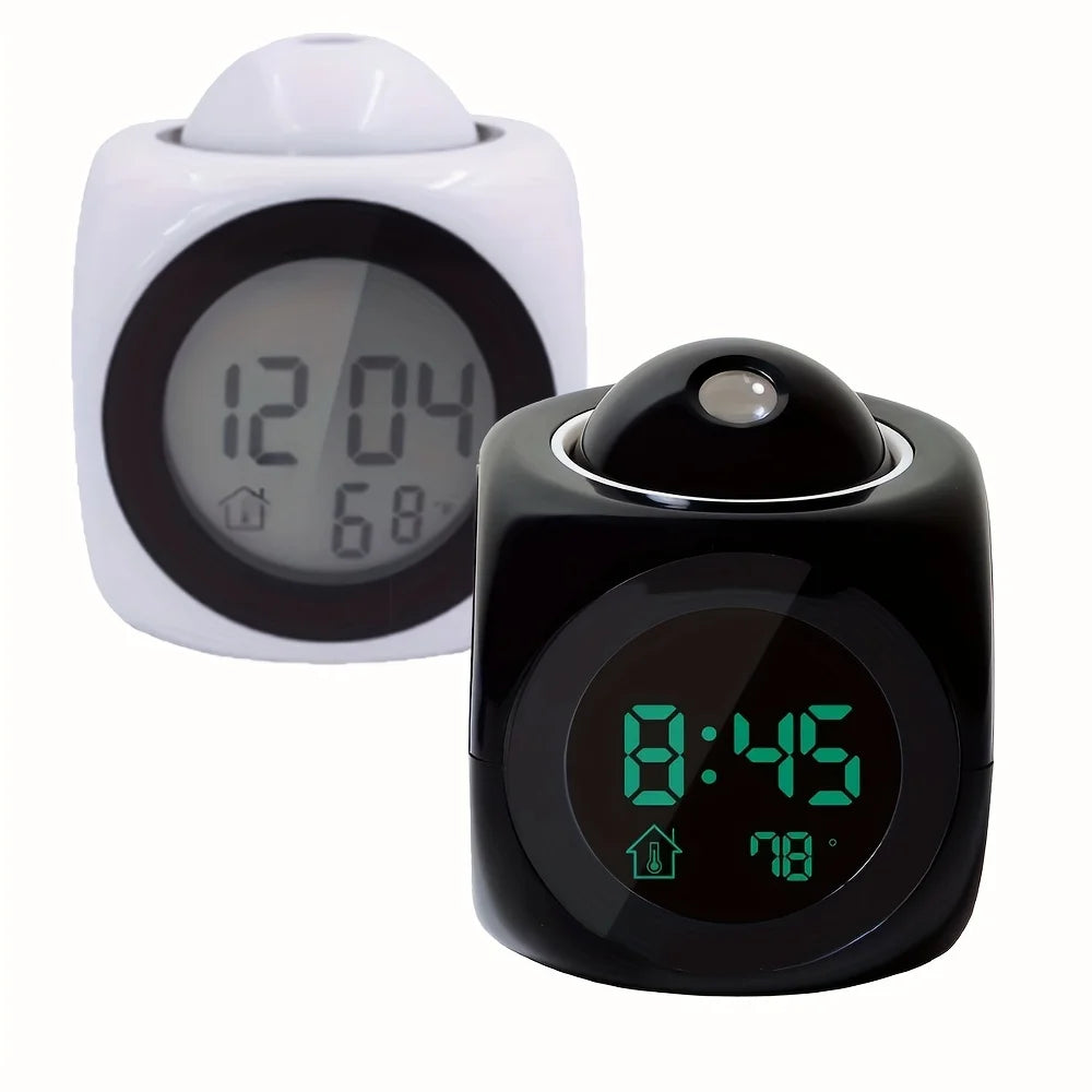 Digital Projection Alarm Clock LED Projector Temperature Display