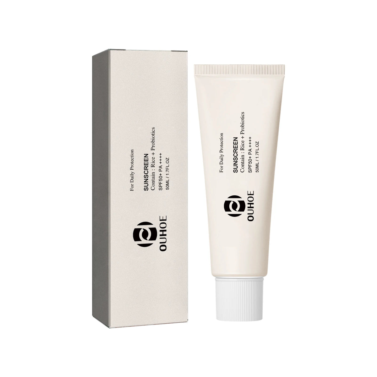 SPF 50 Face Sunscreen Non Greasy UV Protection Moisturizing Cream for Sensitive Skin Lightweight Travel Size 50ml Rice Probiotic Zpaxo 1PC Personal Pack