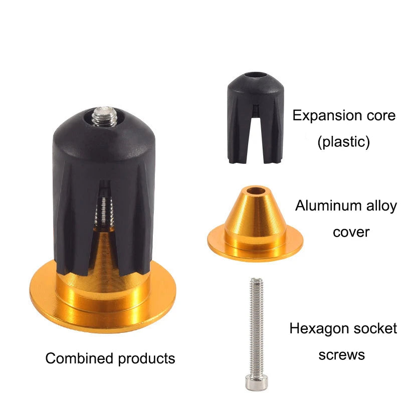 1 Pair Bicycle Handle Bar Cap End Plugs Aluminum Handlebar Stopper 6 Colors Handlebar Cap Plugs Bicycle Accessories Zpaxo
