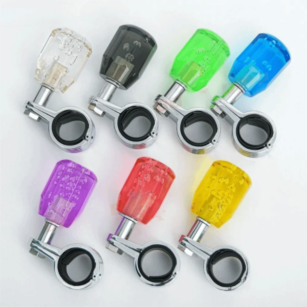 Octagonal Design Steering Wheel Spinner Knob Acrylic Crystal Material Zpaxo