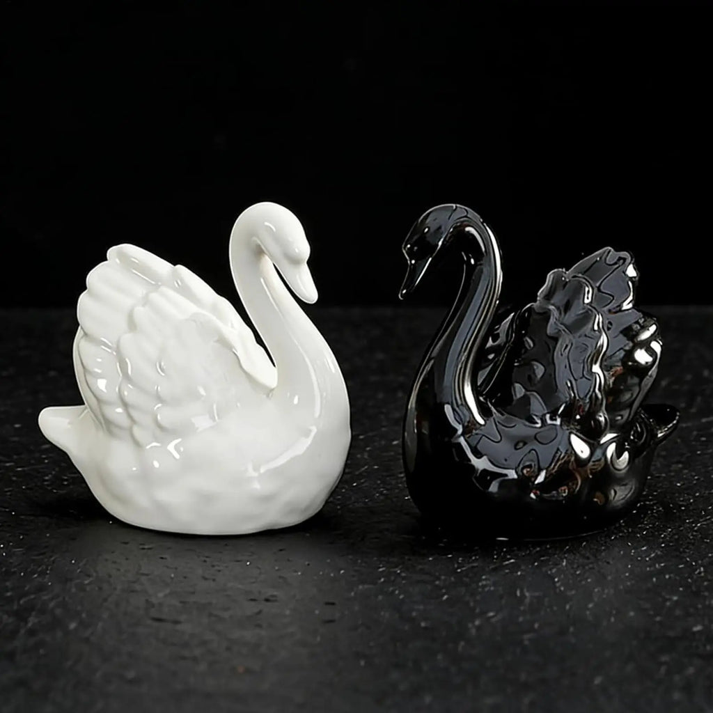 Toilet Screw Covers Decorative Ceramic Swan Bowl Caps Bathroom Decor