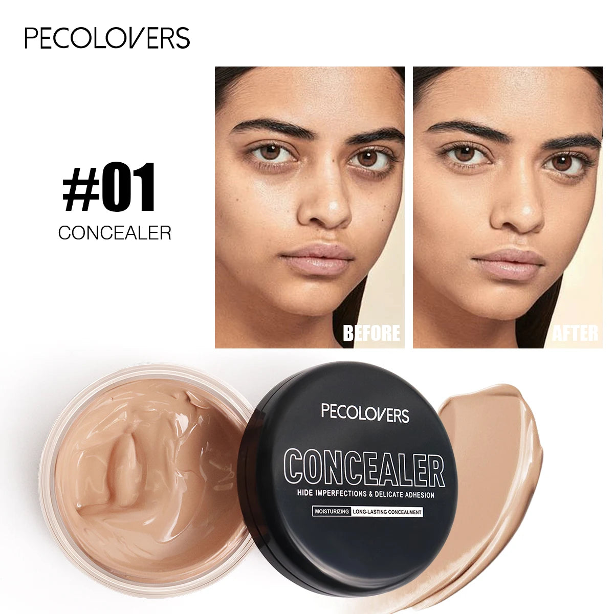Moisturizing Concealer Cream Full Cover Acne Mark Dark Circles Contour Concealer Makeup Palette Waterproof Lasting Face Makeup Zpaxo 01