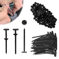 Nylon Universal Cable Tie Buckle-Heavy Duty Zip Ties Holder with Pin & Button Design Plastic Cable Ties Tool Fasteners Car Body Zpaxo 100pcs