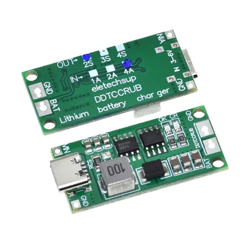 2 strings, 3 strings, 4 strings lithium-ion battery charger, battery protection board, TypeC USB boost charging board, DC3-5V Zpaxo